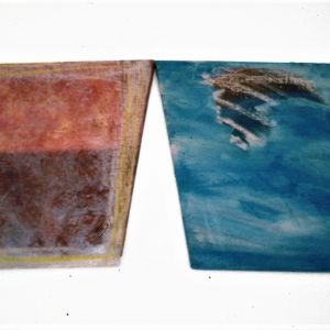 zonder titel, tweeluik, 1989, olieverf op doek.(particuliere collectie Johannes van Dam)