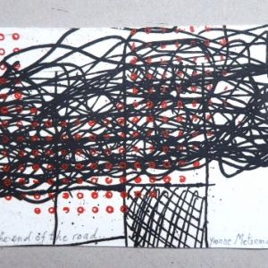 Not the end of the road 2 kleuren ets inzending IPMAP 2025 grafein 10cm x 15cm